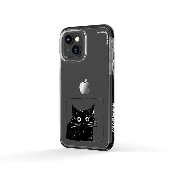 iPhone Case - Surprised Black Cat