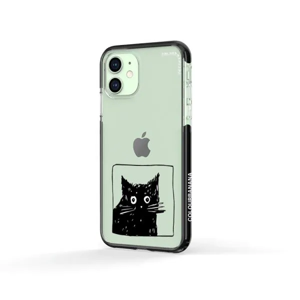 iPhone Case - Surprised Black Cat