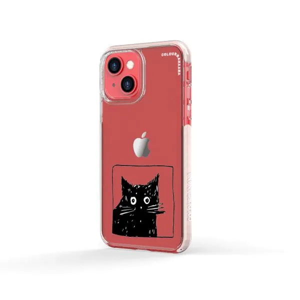 iPhone Case - Surprised Black Cat