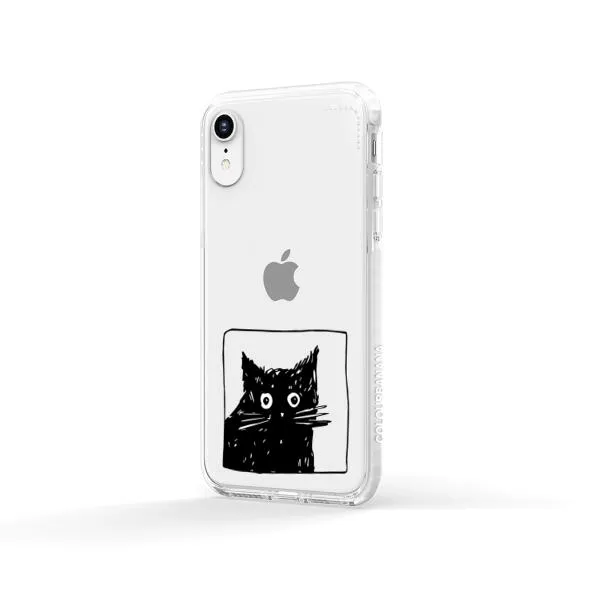 iPhone Case - Surprised Black Cat