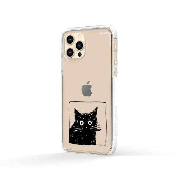 iPhone Case - Surprised Black Cat