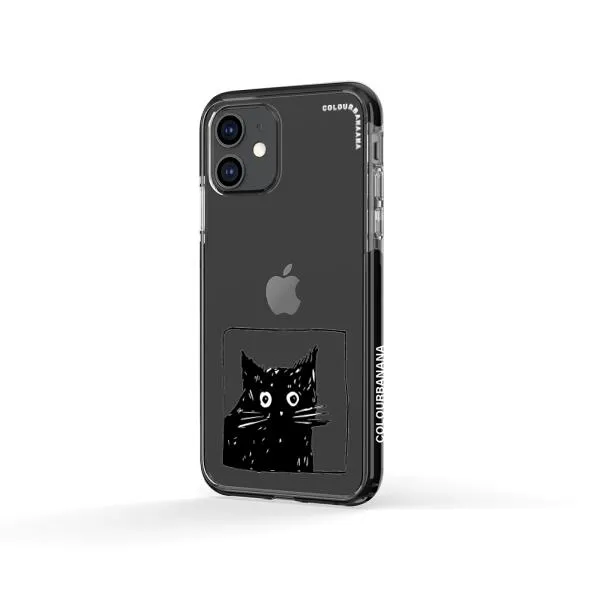 iPhone Case - Surprised Black Cat