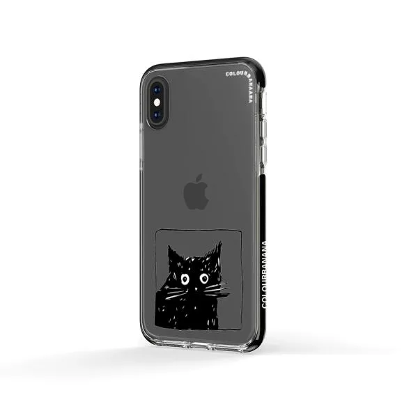 iPhone Case - Surprised Black Cat