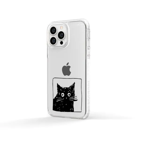 iPhone Case - Surprised Black Cat