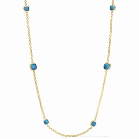 Julie Vos Aquitaine Station Necklace, Iridescent Capri Blue