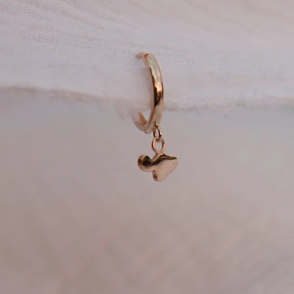 Maui Huggie Hoop Earring - Solid 14kt
