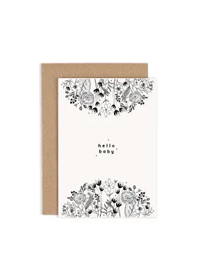 New Baby Wild Flower Card