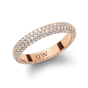 Pavé Crystal Ring Rose Gold