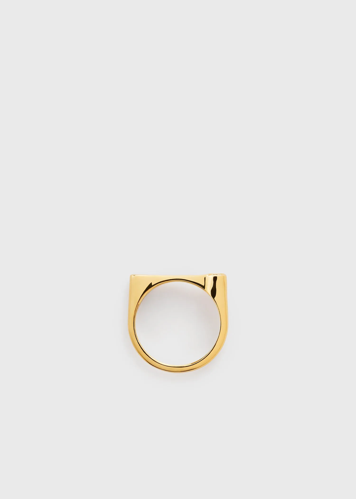 Signet diamond midi ring 18kt gold