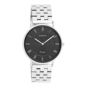 Silver coloured OOZOO watch with silver coloured stainless steel bracelet - C20366