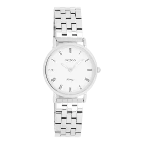 Silver coloured OOZOO watch with silver coloured stainless steel bracelet - C20372