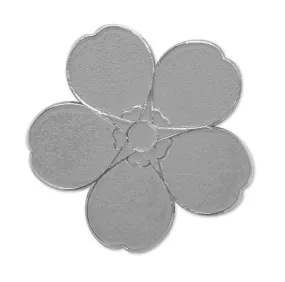 Silver metal forget-me-not flower pin badge and wedding table cards x 10