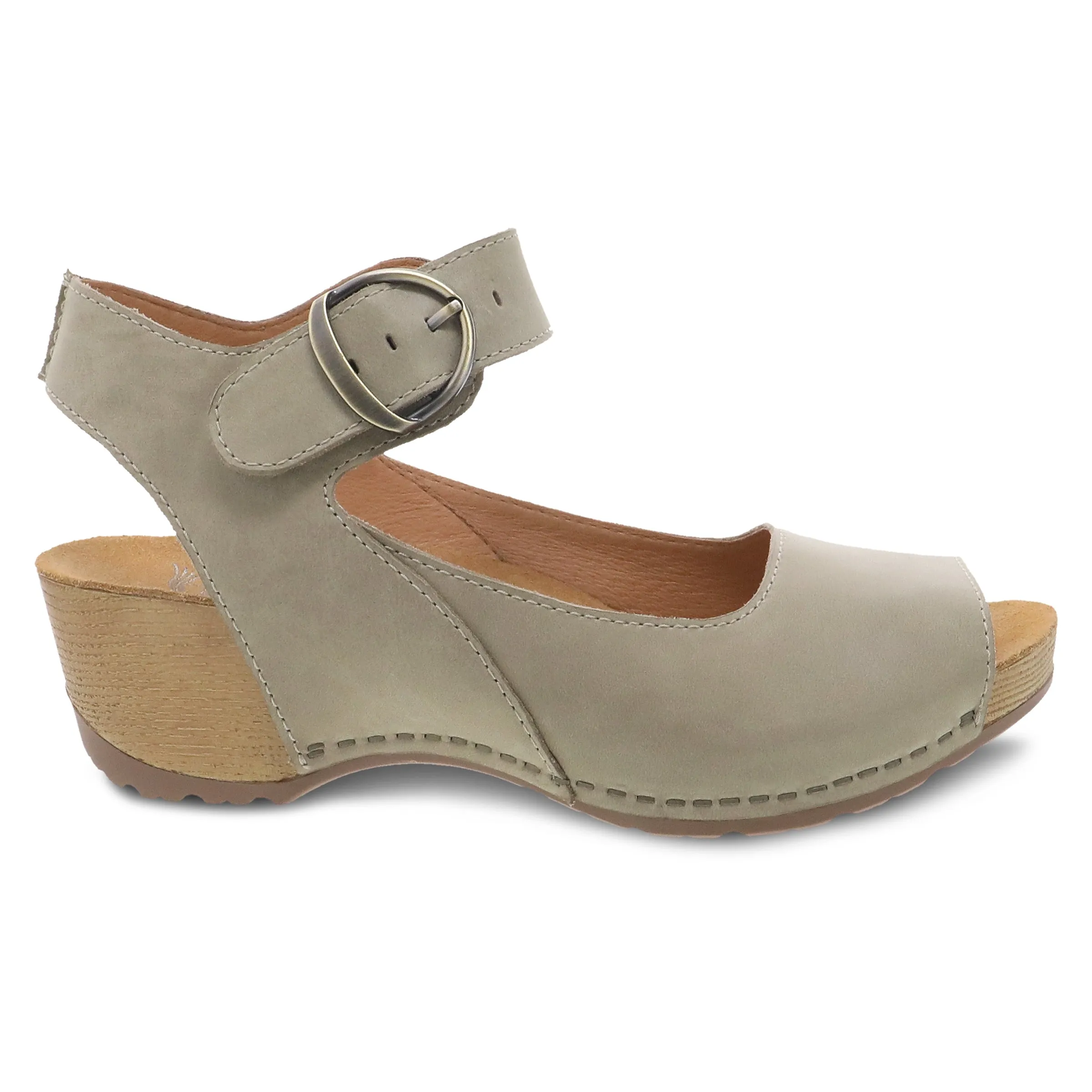 Tiana Khaki Burnished Nubuck