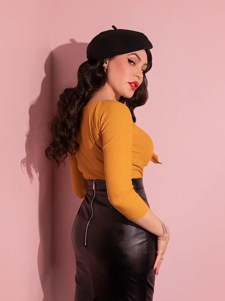 Tie Me Up Top in Mustard - Vixen by Micheline Pitt