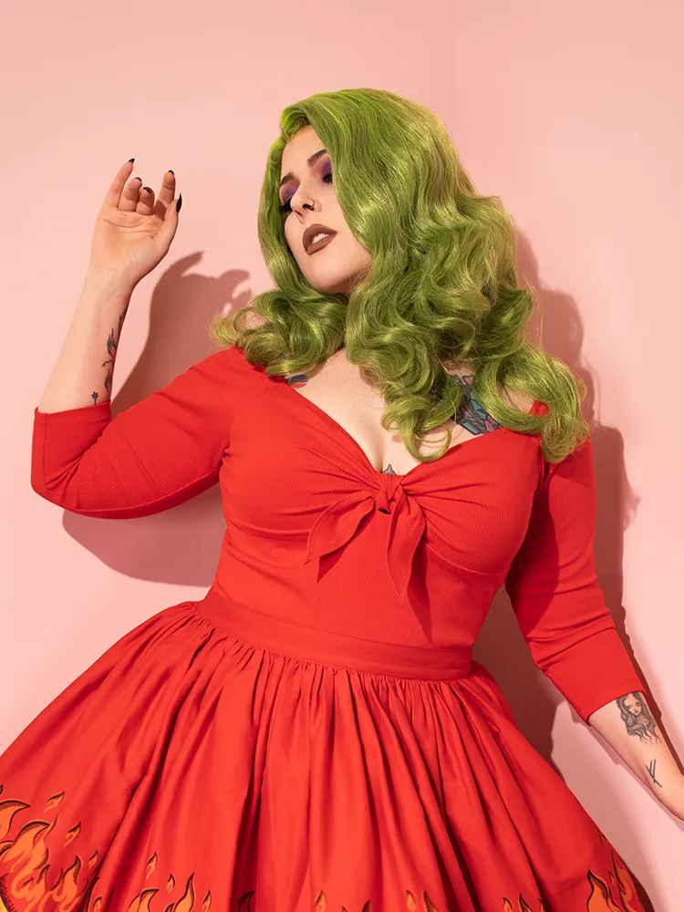 Tie Me Up Top in Tomato Red - Vixen by Micheline Pitt