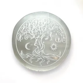 Tree of Life Selenite Charging Plate