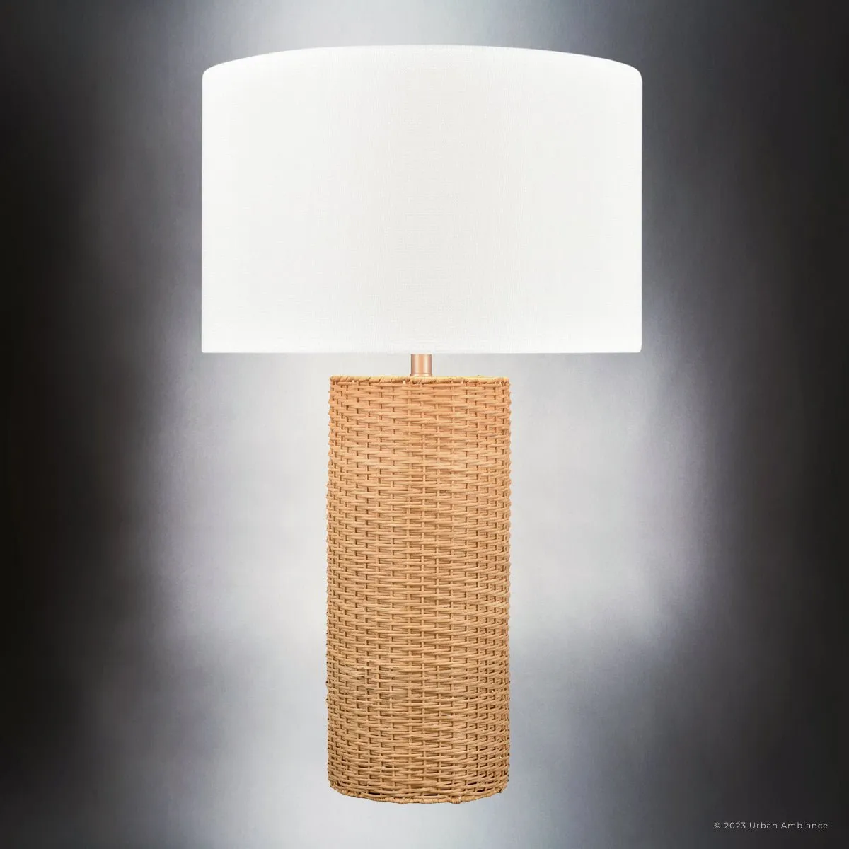 UEX8100 Scandinavian Table Lamp 17.5''W x 7.5''D x 30''H, Natural Brown Finish, St. Cloud Collection