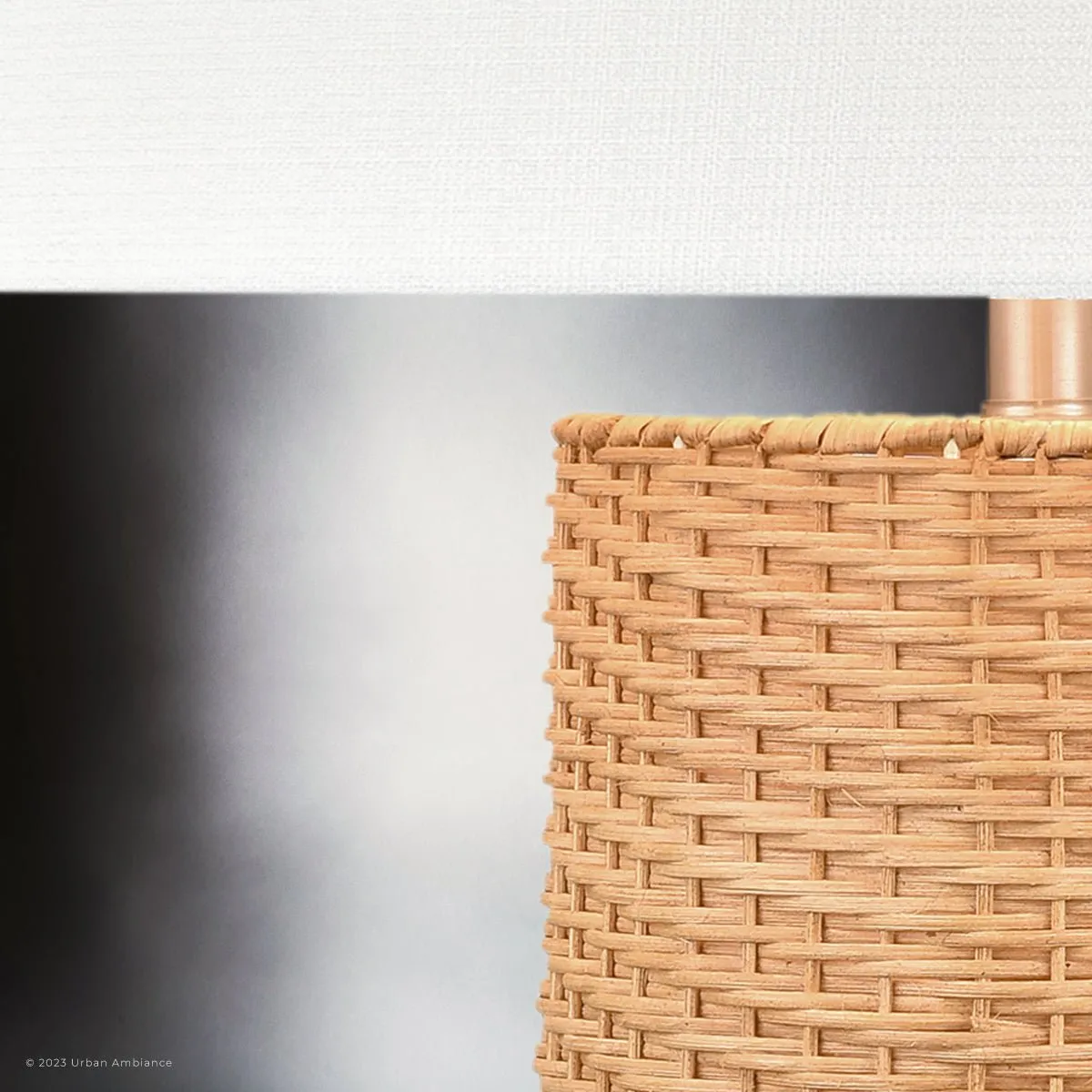 UEX8100 Scandinavian Table Lamp 17.5''W x 7.5''D x 30''H, Natural Brown Finish, St. Cloud Collection