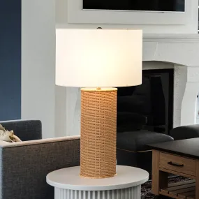 UEX8100 Scandinavian Table Lamp 17.5''W x 7.5''D x 30''H, Natural Brown Finish, St. Cloud Collection