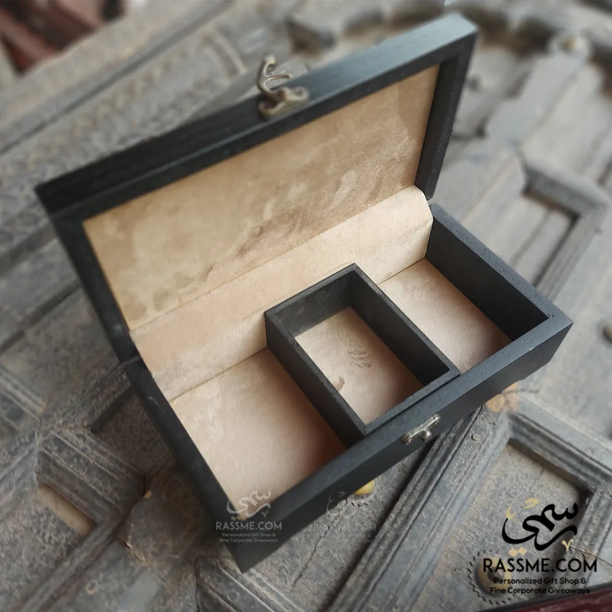 Wooden Tea Box God is the best protector - صندوق شاي