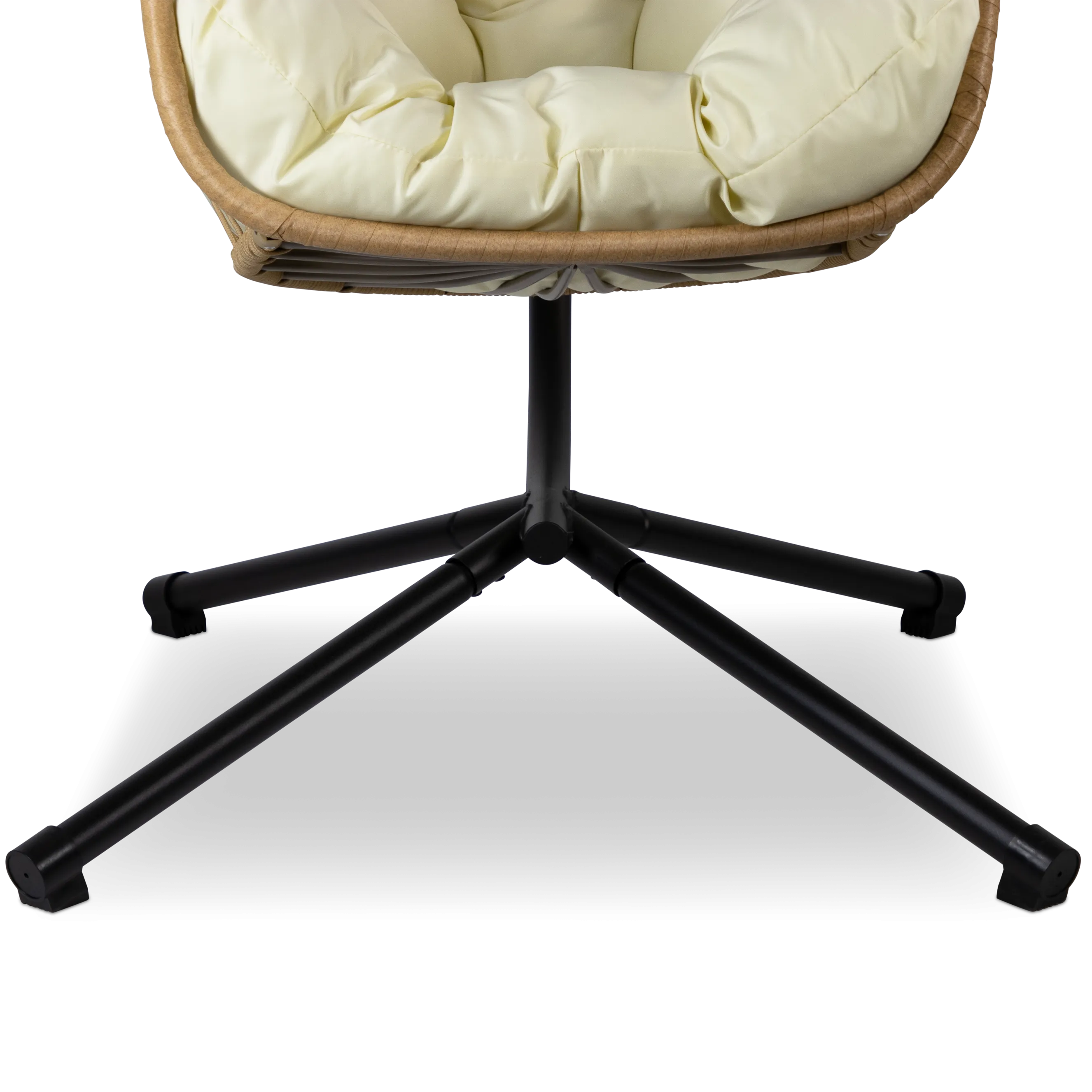 Zen Hanging Pod in Jute Rattan and Linen SpunPoly Cushion